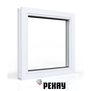 Пластиковое окно ПВХ Рехау глухое 600x600мм (ВхШ) двухкамерный стеклопакет антрацитово-серый/белый в Чебоксарах