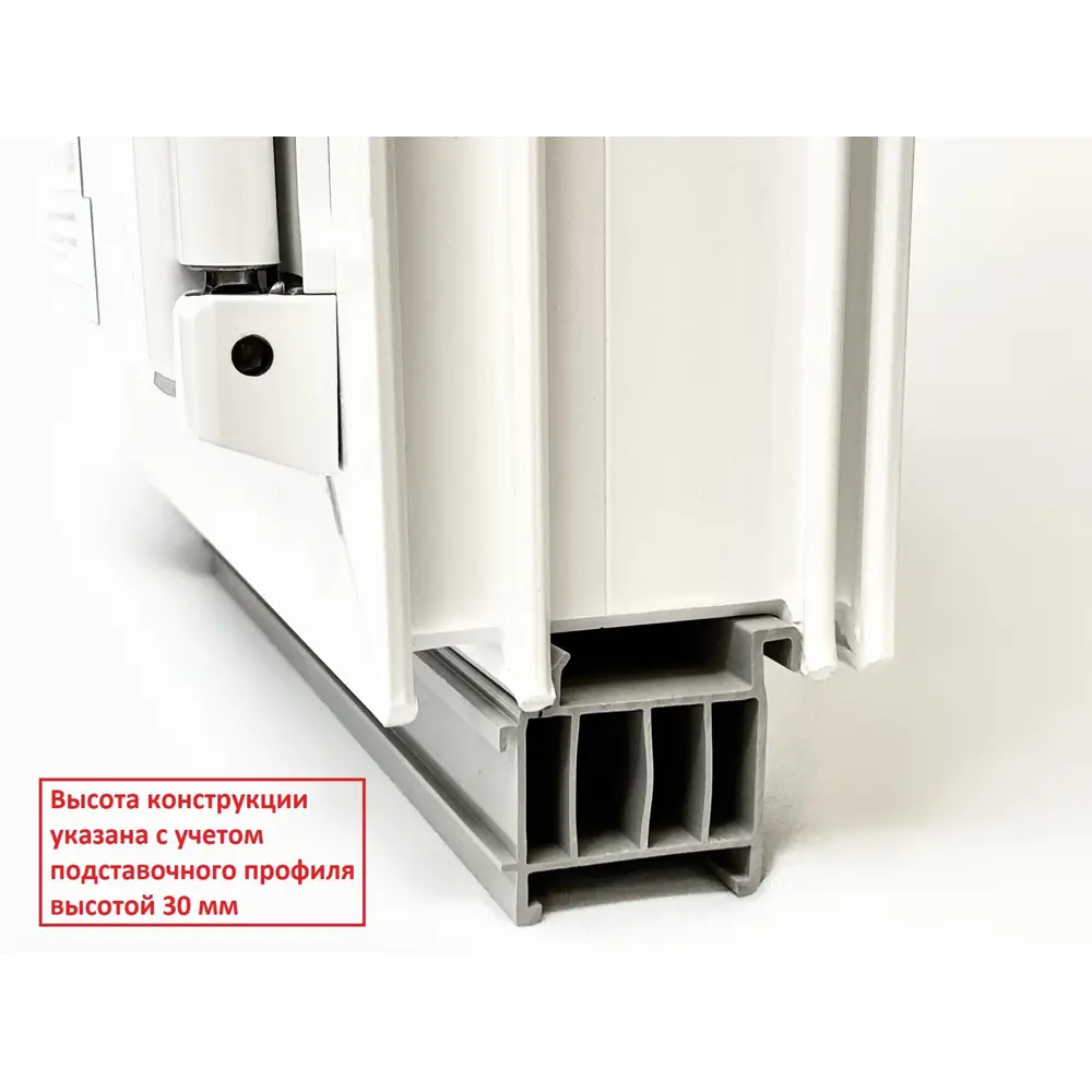 Пластиковое окно ПВХ Veka WHS 1160x700мм (ВхШ) глухое однокамерный стеклопакет цвет белый Чебоксары в Чебоксарах — изображение 3
