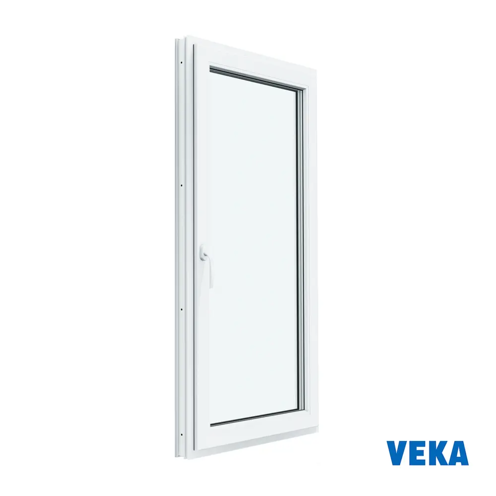 Пластиковое окно ПВХ Veka WHS 950x500мм одностворчатое поворотно-откидное правое двухкамерный стеклопакет белый в Чебоксарах