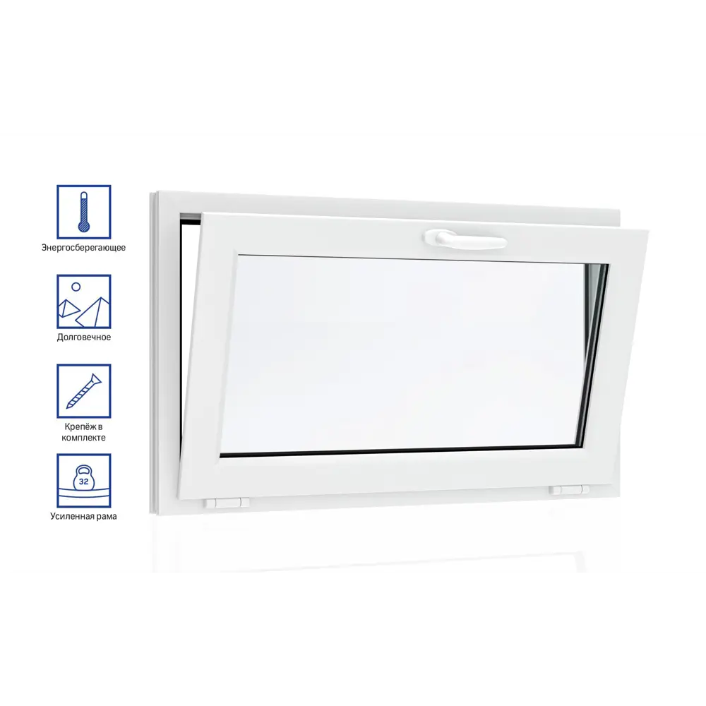 Окно ПВХ VEKA WHS 72 откидное с ручкой Rhapsody ширина 70 х высота 70 см энергосберегающий двухкамерный стеклопакет в Чебоксарах — изображение 3
