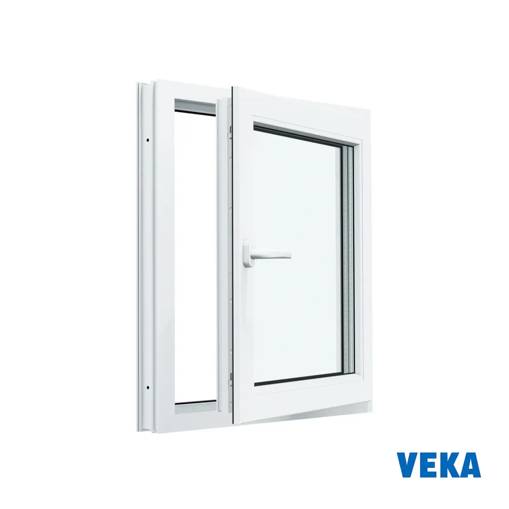 Пластиковое окно ПВХ Veka одностворчатое правое 900x800мм (ВхШ) двухкамерный стеклопакет в Чебоксарах — изображение 2