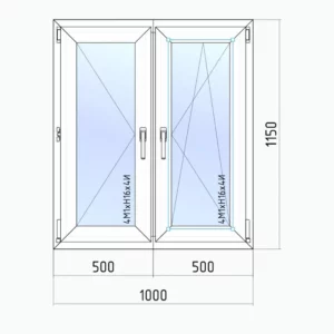 Пластиковое окно ПВХ Veka WHS глухое 1100x600мм двухкамерный стеклопакет цвет белый в Чебоксарах