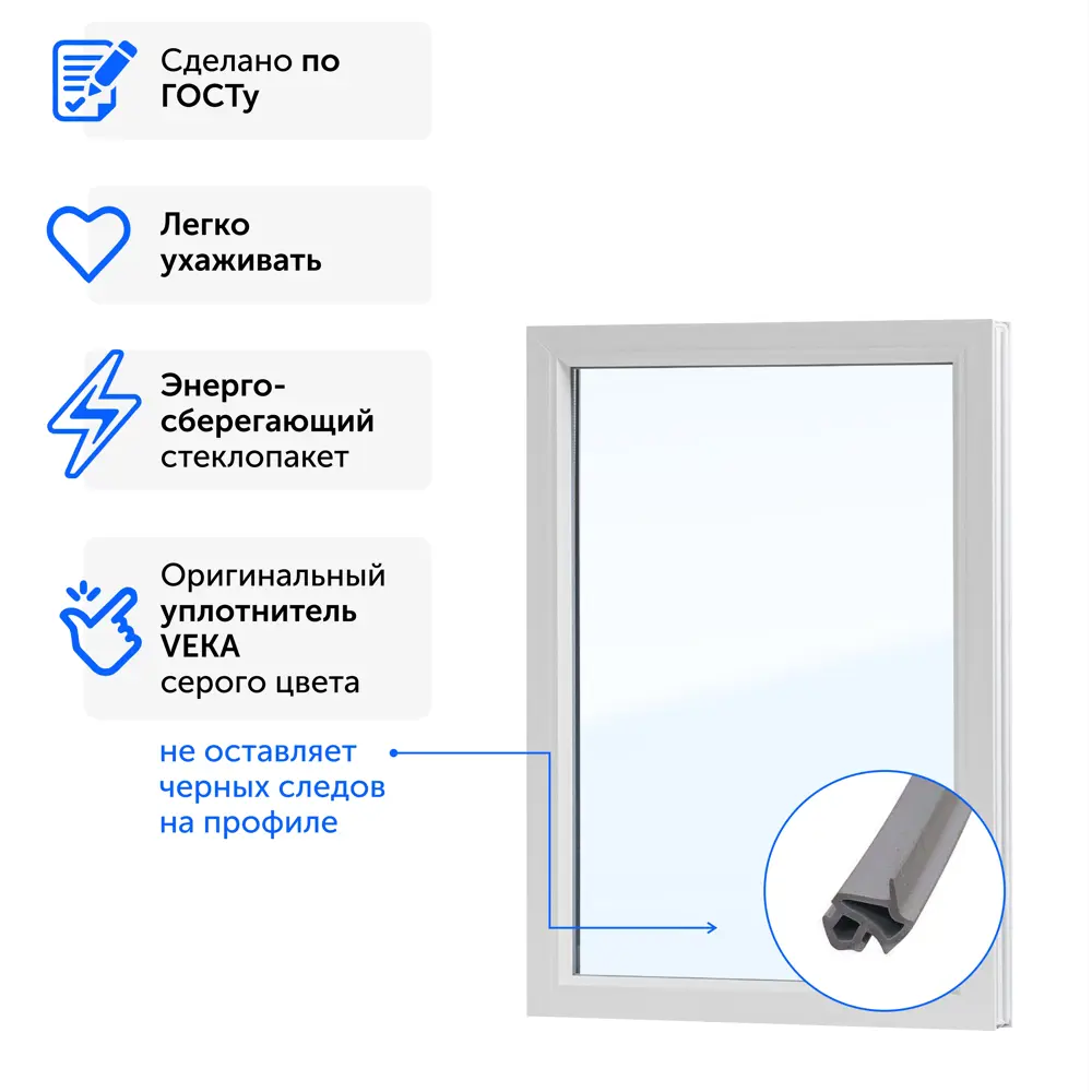 Пластиковое окно ПВХ ТРИ ОКНА глухое 600x400мм однокамерный стеклопакет цвет белый в Чебоксарах — изображение 5