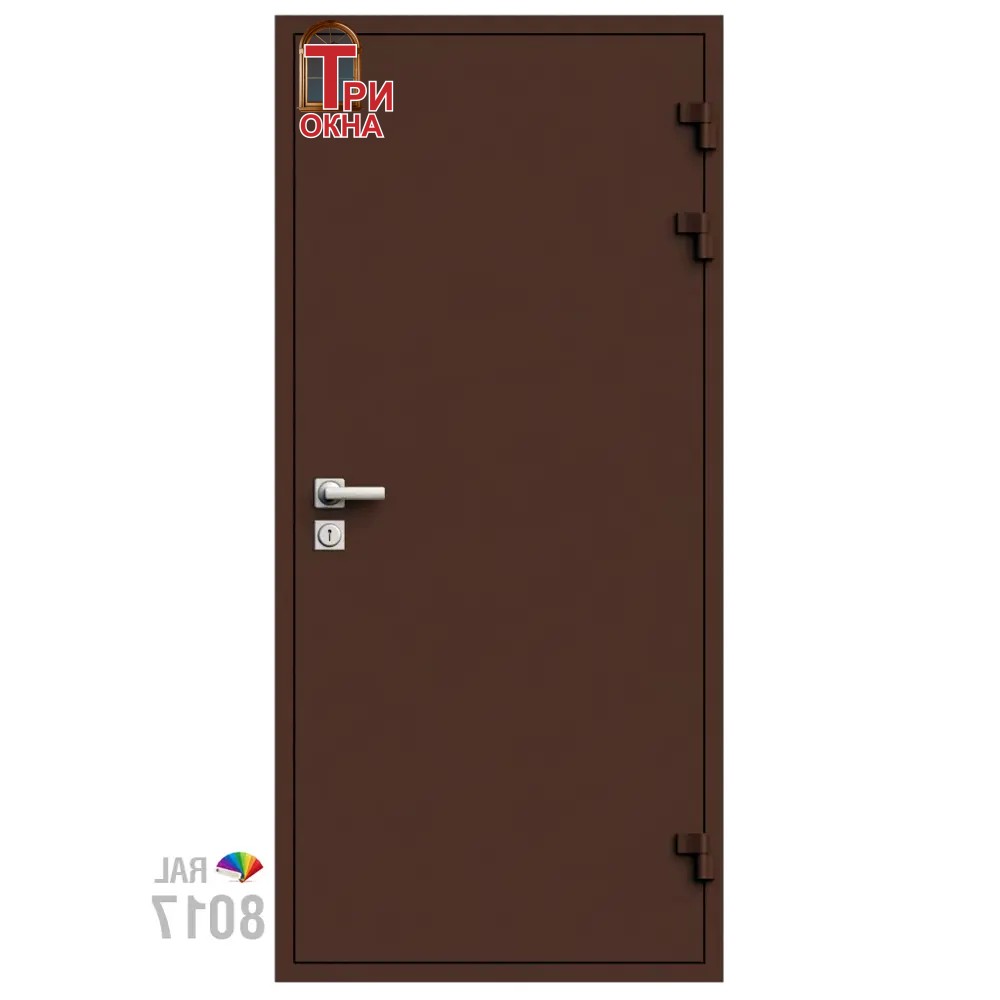 Морозостойкая входная утепленная дверь из дерева для коттеджа Termo Light T1 227x86см правый цвет коричневый RAL 8017 в Чебоксарах — изображение 8