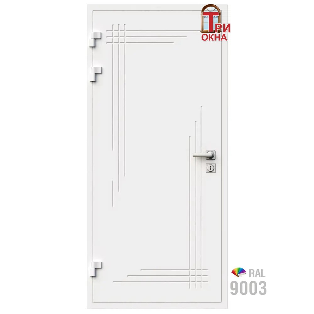 Морозостойкая входная утепленная дверь из дерева для коттеджа Termo Classic C2 227x86см левый цвет коричневый RAL 8017 в Чебоксарах