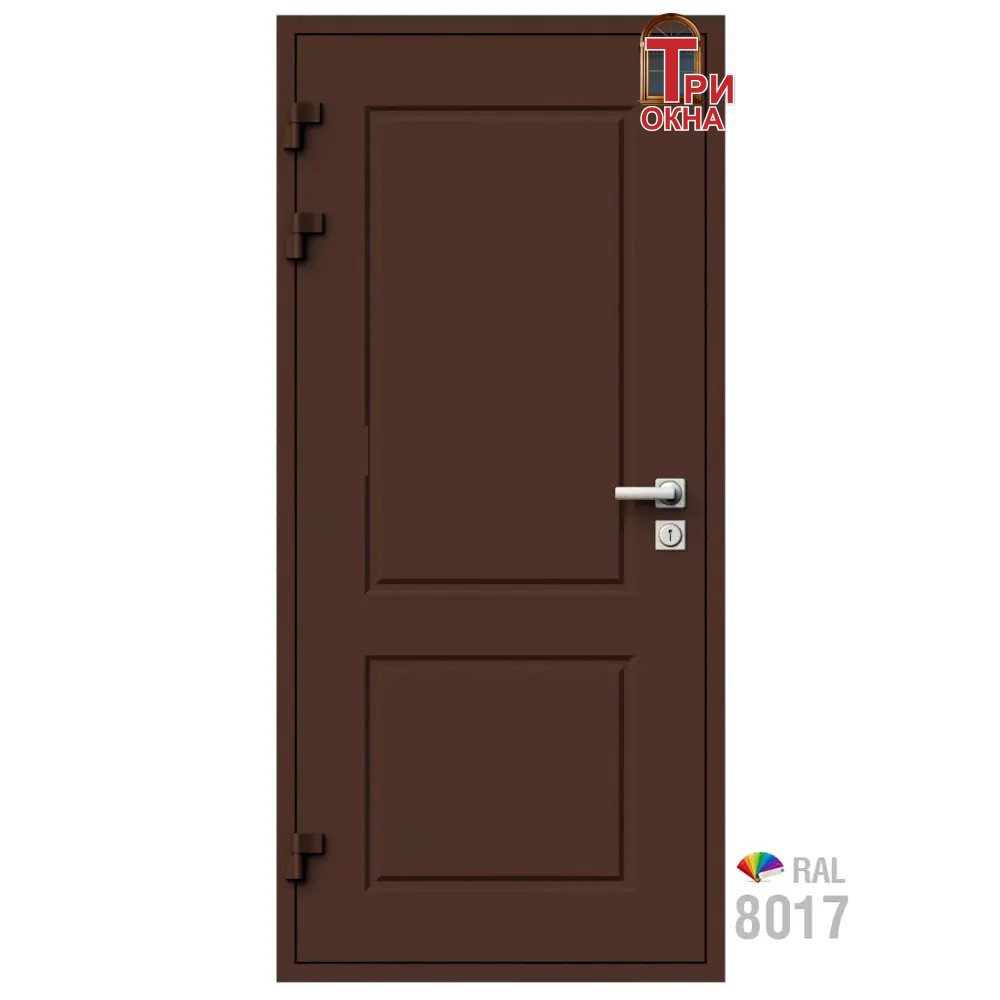 Морозостойкая входная утепленная дверь из дерева для коттеджа Grand Wood G41 207x96см левый цвет коричневый RAL 8017 в Чебоксарах — изображение 7