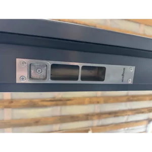 Морозостойкая входная утепленная дверь из дерева для коттеджа Elite Timber E37 227x96см правый цвет серый RAL7024 в Чебоксарах