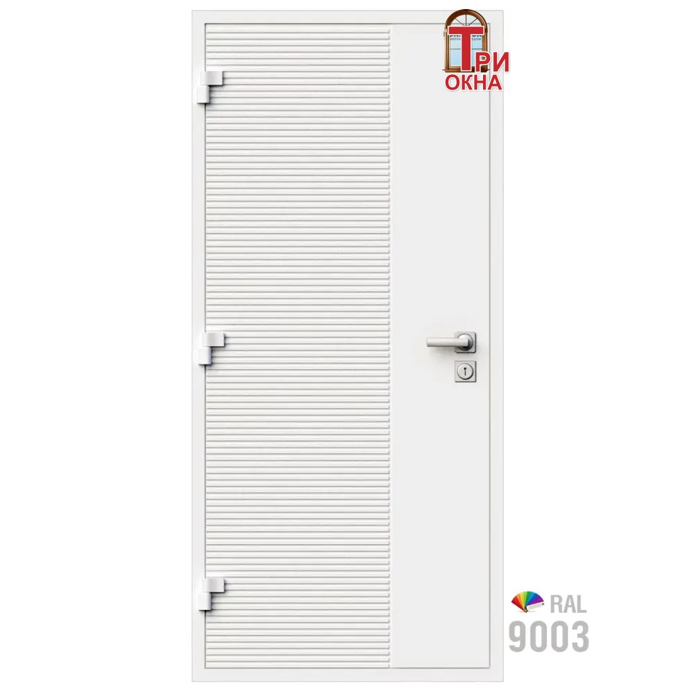 Морозостойкая входная утепленная дверь из дерева для коттеджа Elite Timber E35 227x86см левый цвет белый RAL9003 в Чебоксарах — изображение 7