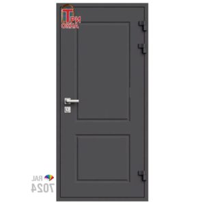 Морозостойкая входная утепленная дверь из дерева для коттеджа Grand Wood G41 207x86см правый цвет серый RAL 7024 в Чебоксарах
