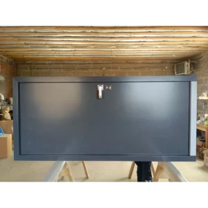 Морозостойкая входная утепленная дверь из дерева для коттеджа Grand Wood G41 207x96см правый цвет серый RAL 7024 в Чебоксарах
