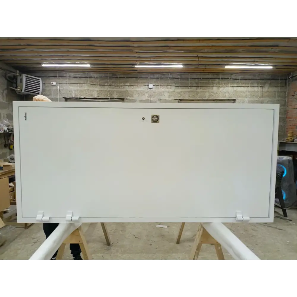 Морозостойкая входная утепленная дверь из дерева для коттеджа Termo Light T1 227x96см левый цвет белый RAL 9003 в Чебоксарах — изображение 2