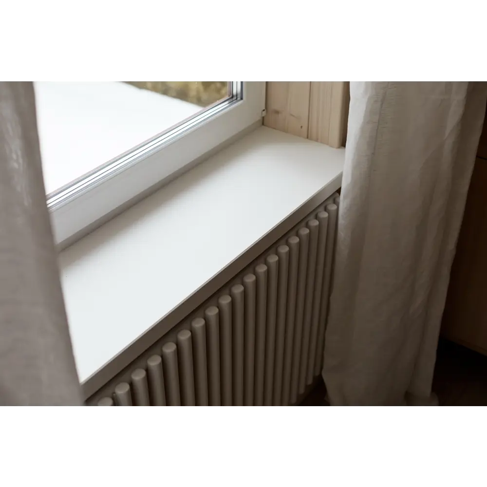 Подоконник пластиковый Moeller с заглушкой Clean-touch 1500x300мм белый clean-touch в Чебоксарах — изображение 3