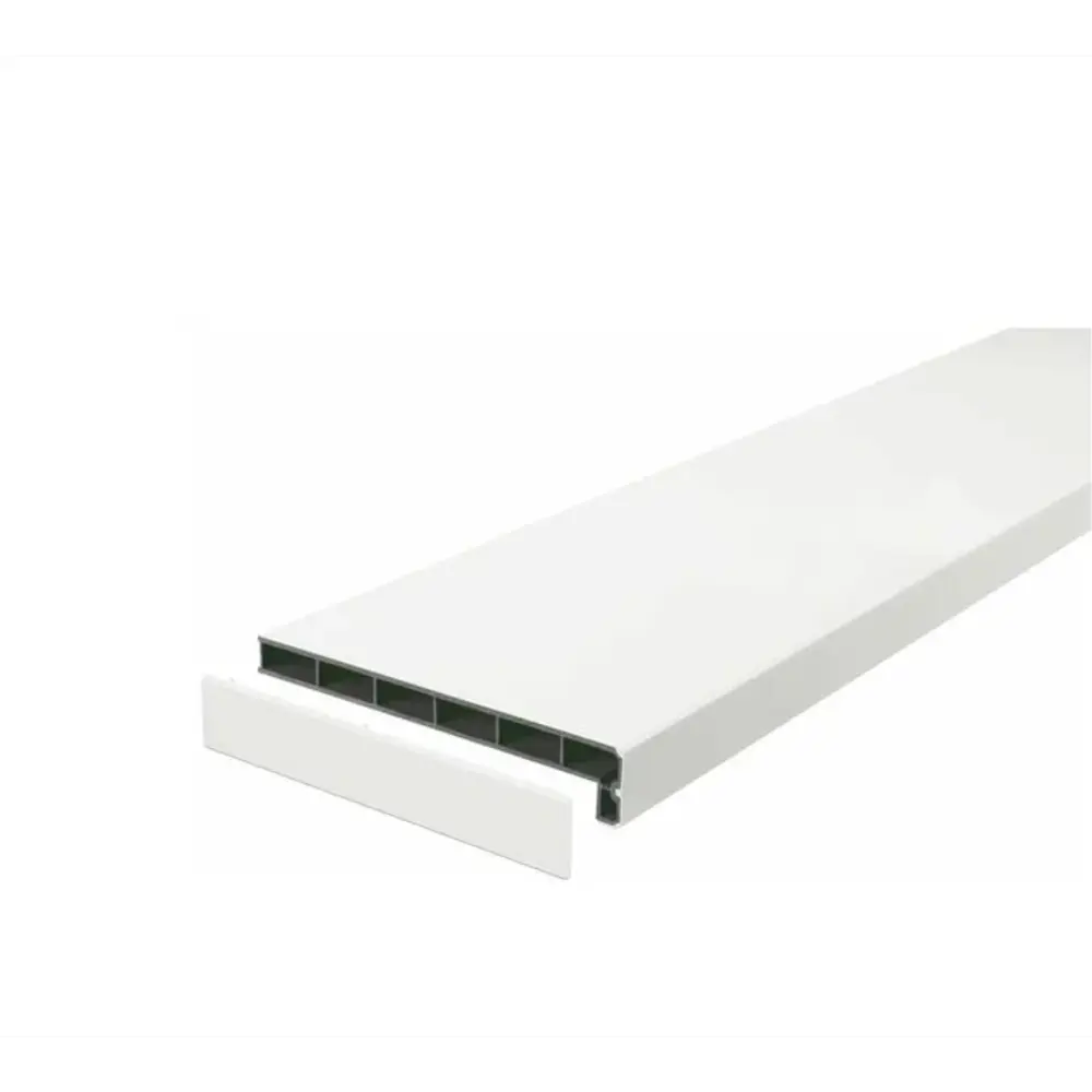 Подоконник пластиковый Moeller с заглушкой 2000x350мм белый clean-touch в Чебоксарах — изображение 5