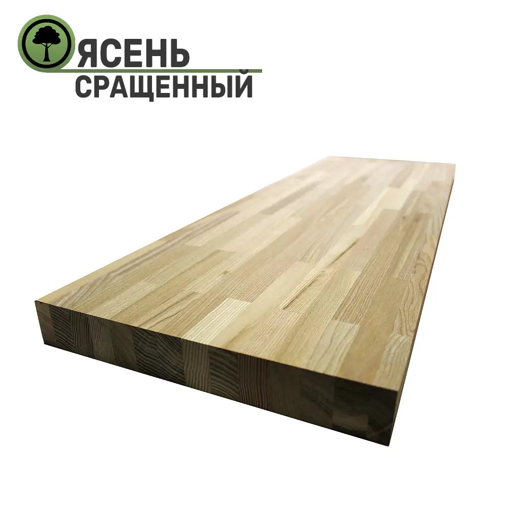 Подоконник из дерева Три окна 1700x600x40мм ясень сращенный в Чебоксарах — изображение 2