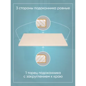 Подоконник Акрил BNV Гранит 800x250x12мм бежевый с вкраплениями глянцевый в Чебоксарах