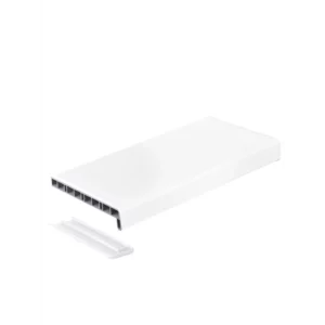 Подоконник ПВХ Три окна 1500x450x20мм белый матовый в Чебоксарах