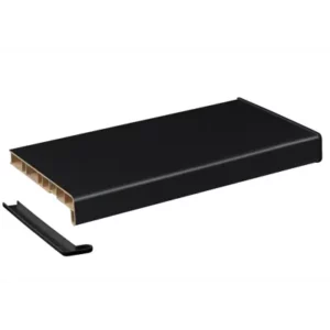Подоконник Crystallit 800x300мм черный бархат матовый в Чебоксарах